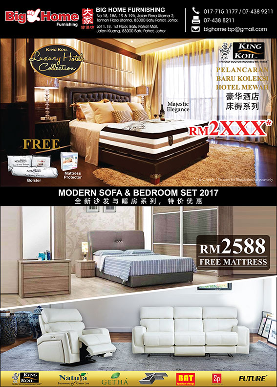 Big Home Furniture | Batu Pahat Furniture, Bedroom Sets, Sofa